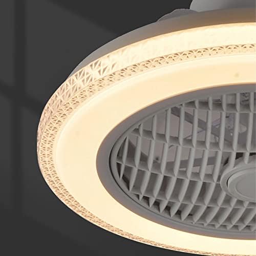 KMYX модерна светлина луксузна ламба за домашни вентилатори невидлива тивка вентилатор таванот светло со низок профил вентилатор паметен