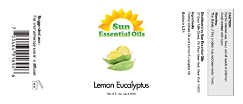 Есенцијални масла од сонце 8oz - есенцијално масло од лимон - 8 унци на течности