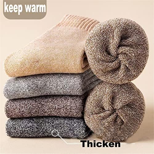 Слатиом 5 пара задебели машки волна чорапи памучни крпи чуваат топли зимски чорапи машки дебели термички снежни чорапи