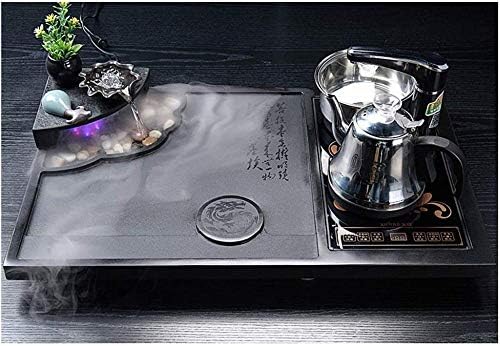 Lianxiao - Кинески кунг фу чај сет со камена чај сад атомизирана вода со вода од камен чај, автоматска вода што врие порцеланска