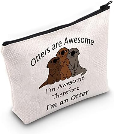 Jniap Смешна otter Козметичка торба otter Lубовник Подарок Отерс се прекрасни, јас сум прекрасен затоа сум торба за патент за шминка за шминка