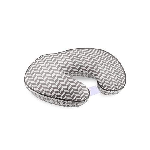 Bacati HoundStooth/Heringbone Muslin Nursule Pillow Cover направено со 100 проценти памук и полифиниран вметнат, сива