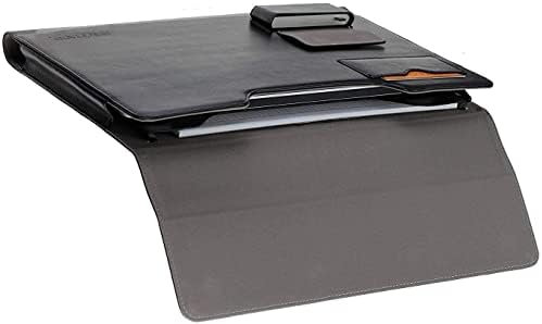 Брунел Црна Кожа Фолио Случај-Компатибилен Со Леново ThinkPad T590 15,6 Инчи