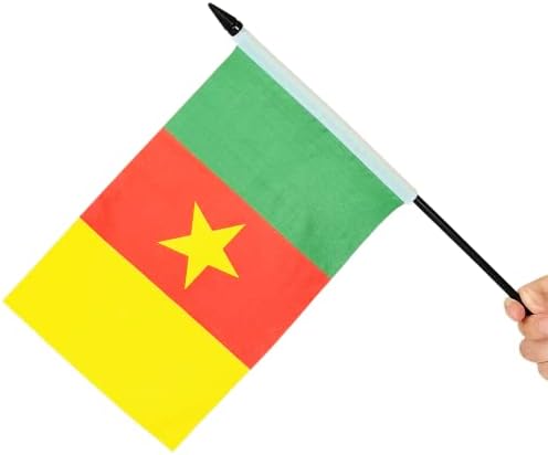 Зигверт Американски &засилувач; Камерун Биро Знаме, Американски &засилувач; Камерун Знамиња за соба, 8 х 5 Инчи Американски &засилувач;