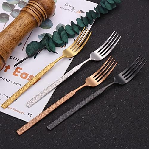 4 парчиња/поставени нож вилушка лажица Поставете злато прибор за јадење од не'рѓосувачки челик Поставете црни садови за вечера