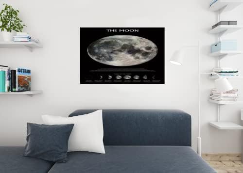 Пирамида Америка фази на месечината простор Лунар НАСА кул wallид декор за уметнички постер 12x18