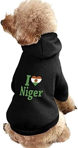 Ја сакам облеката за кучиња од Нигер Зимски дуксери за миленичиња меки и топли дуксери за кучиња за мали средни кучиња