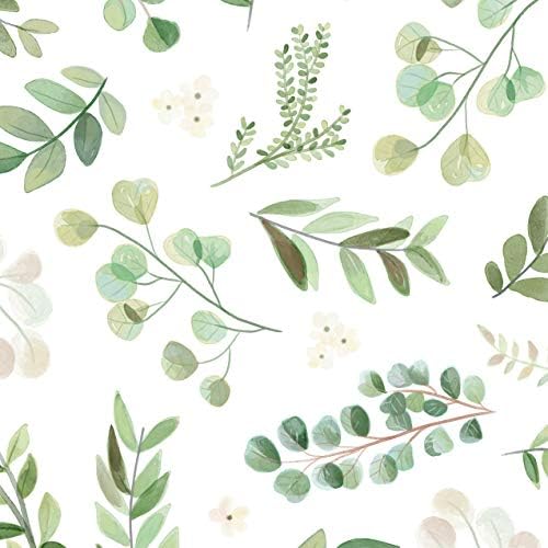 Луксузен зелен цветен лист ботаничка дождовна шума акварел Вуд, тропски чаршафи, покријте ја таблетата трпезарија кујна 90 “