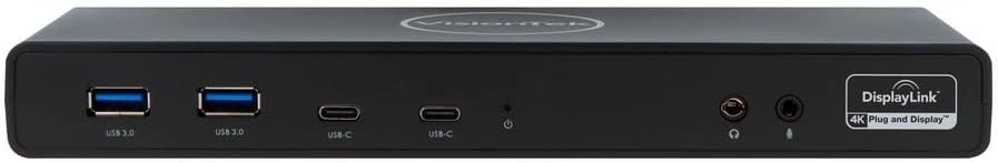 VisionTek VT4510 Двојна Дисплеј 4K USB 3.0 &засилувач; USB-C Докинг Станица СО 100w Испорака На Енергија