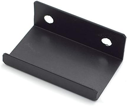 LC lictop 50mm/1,96 рамен црн алуминиумски прсти за влечење скриена рачка за кабинет за фиоки за врата од кујната од кујната 6 парчиња