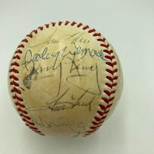 Мики Мантл 1969 Њујорк Јенкис Тим Потпиша Американската Лига Бејзбол ЏСА Коа-Автограм Бејзбол