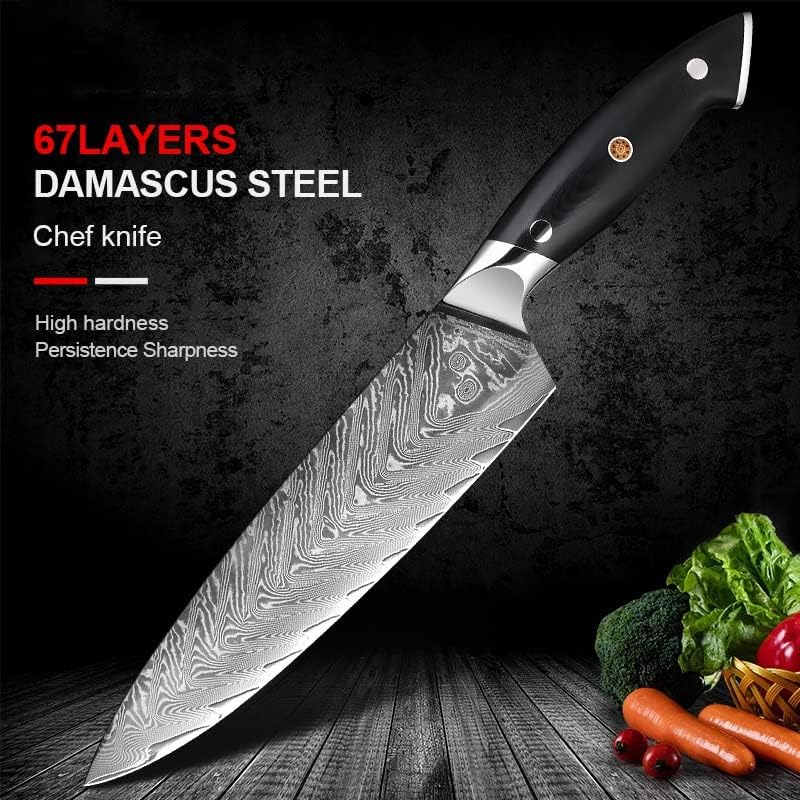 Насловна &засилувач; Кујна/Кујна &засилувач; Јадење/Кујна Антенси 8 Инчен Дамаск Готвач Нож Со Обвивка Професионални Кујна Нож