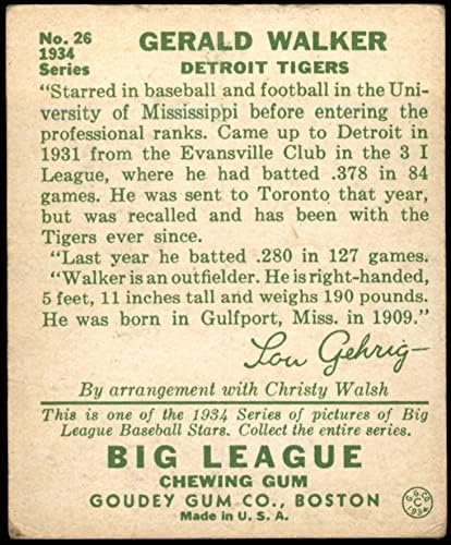 1934 година Гуди 26 eralералд Вокер Детроит Тигерс Добри тигри