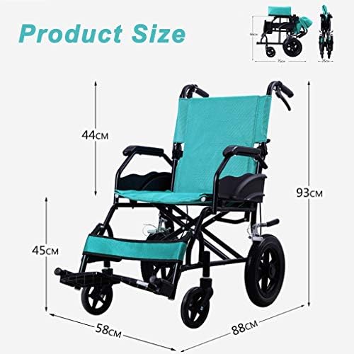 Лесни инвалидски колички со инвалидска количка, преклопени алуминиумски колички за стари лица со посебни потреби и лесни перничиња за безбедносни