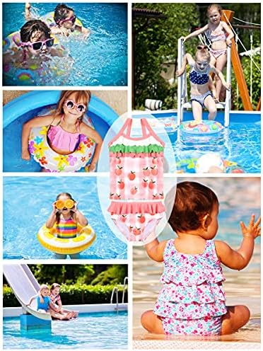 Toki Jjang Baby Girls 2-парчиња за капење за капење за капење UPF50+ Симпатична печатена детска плажа костум за капење