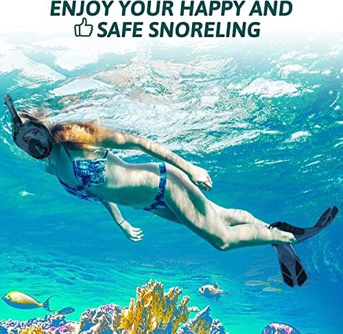 Viginsul Snorkel Mask Fins Snorkeling Gear за возрасни, преклопна целосна маска за лице за лице и прилагодливи перничиња за пливање Snorkel, панорамски