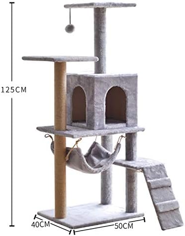 МУЛО Мачка Дрвја Мачка Дрво, Краток Кадифен Природен Сисал Мачка Дрво Кула Качување Рамка Отпорна На Абење Отпорна На Гребење