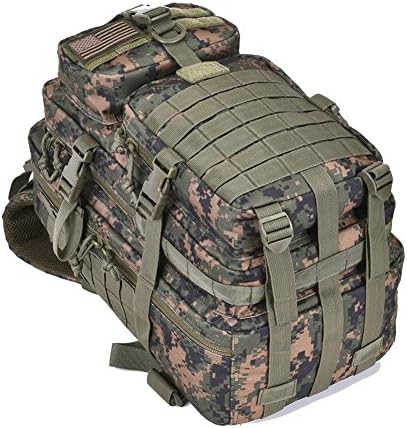 Воен тактички напад пакет ранец Армијата Моле торба за торбички ранец Ракак за лов на отворено училиште за кампување 34L мала шумска камуфлажа