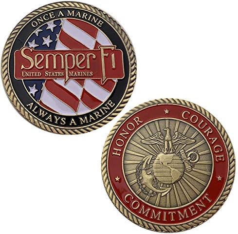 Соединетите држави сувенири од бронзена монета Семпер Фиделис секогаш монета за морска комеморативна монета предизвик