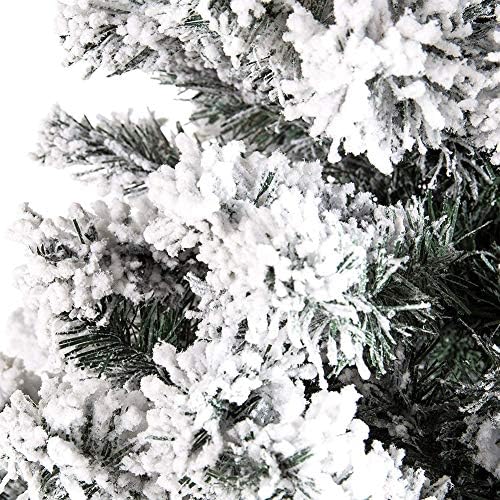 6,8 СТАПКИ Премиум Бел Снег/Стадо Единица За Новогодишна Елка Вештачка Шарка Божиќна Елка Борово Дрво Празничен Декор со метален Држач,