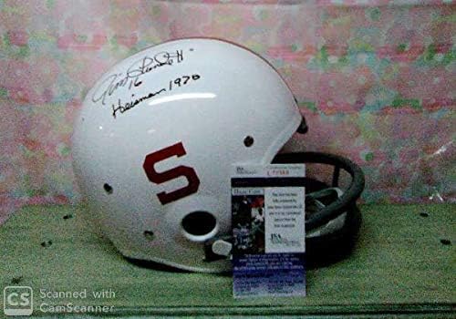Jimим Плункет автограмираше потпишан Стенфорд Т/Б 2Бар ТК шлем 70 Хајсман ЈСА