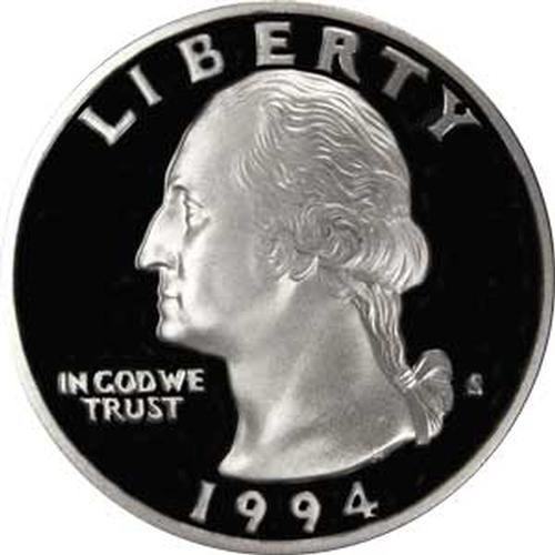 Доказ за скапоцен камен во 1994 година во Вашингтон четвртина американска монета