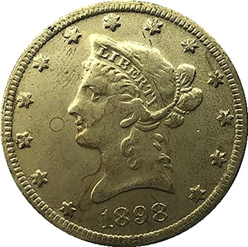 Ада Криптовалута Криптовалута Омилена монета1898 Американска Слобода Орел Монета Позлатена Копија Монета Комеморативна Колекција На Монети Среќа