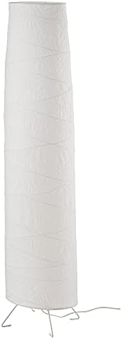 Икеа Виклеби рачно изработена оризова хартија сенка бела подна ламба, бела 54 ин.
