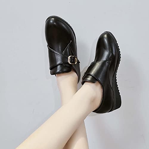 Чевли Rbculf за женска модна платформа што не се лизга од кожа на глуждот, каиш за чевли за чевли за чевли на формални чевли за фустани