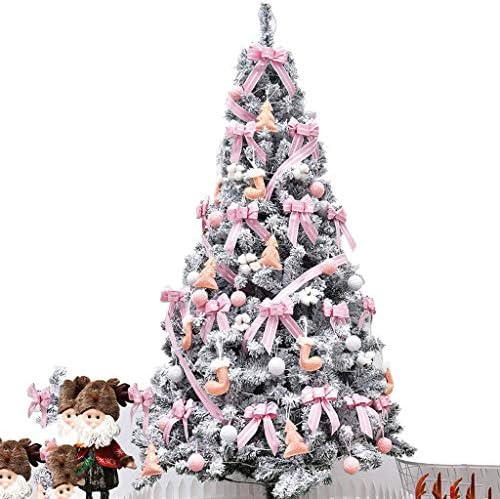 Зизмх бело стадо симулациско дрво Божиќна декорација, смрека шарма Божиќ украси за Божиќни украси за вметнато ниво на гранки со