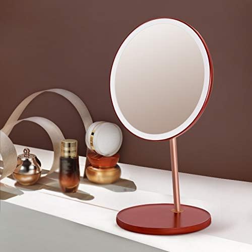 WSSBK ПРЕДВОДЕНА Паметни Шминка Огледало Со Светлина Десктоп Шминка Огледало Облекување Огледало Полнење Огледало