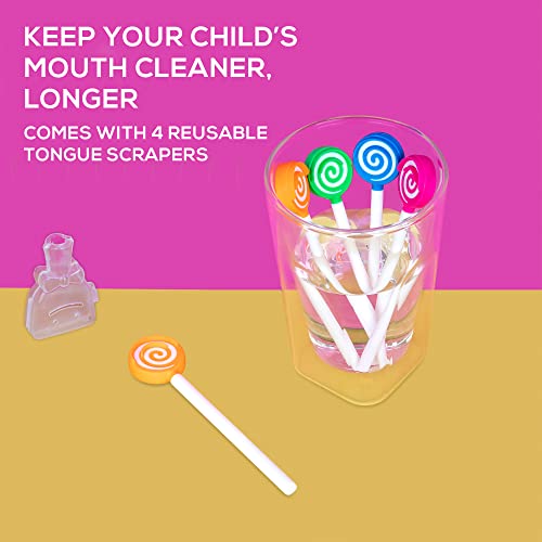 Детски јазици стругалка или чистач на чистач-пластични стоматолошки стакло без БПА помагаат да се освежи лошиот здив, да се отстрани
