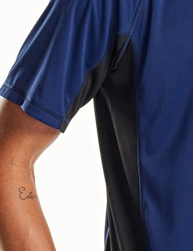 Кошули за пливање на машката „Машка Rashguard“, UPF 50+ кошула со кратки ракави со лабава, UV ладно суво вклопување во атлетски кошули