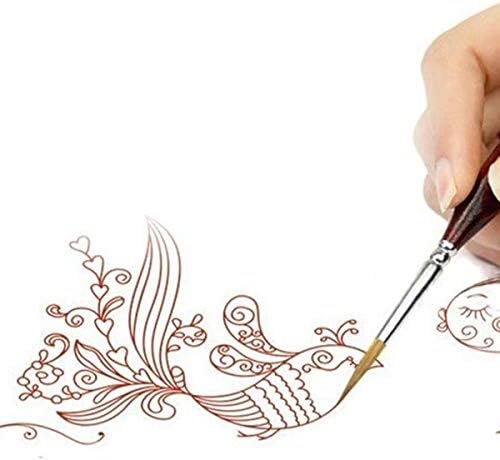 Jahh Paints Pen 6 -парчиња фини четки за бојадисување - сет за четки за детали за боја - за ACR