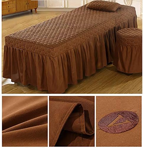 Едноставно капакот за кревет за убавина за пескарење, мека удобна маса за масажа поставува кревети со дупка за одмор за лице