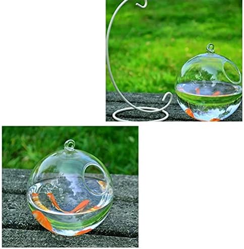 DLVKHKL 1SET тркалезна форма висина стаклена аквариум риба сад риба резервоар Цветни растенија вазни транспарентно сферично стакло