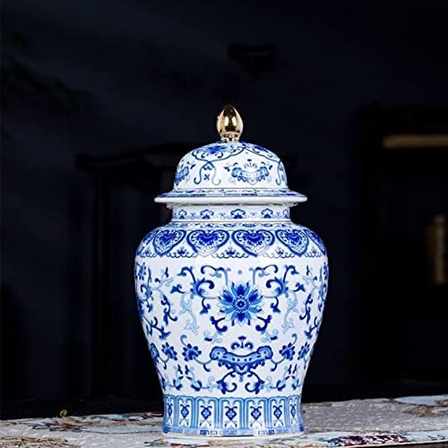 Декоративна цветна керамичка ѓумбир тегла за домашен декор, модерна кинеска златна емајл порцеланска тегла вазна со капак, мала тегла