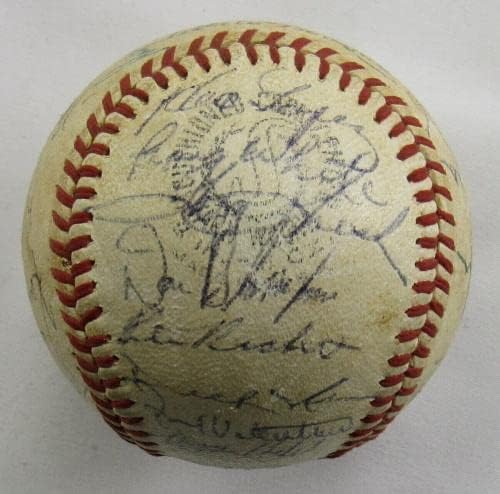 1965 година, сенатори на Јанки, потпишани бејзбол Мики Мантл Роџер Марис +27 ПСА/Д - Автограмски бејзбол