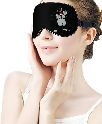 Прекрасна маска за спиење на Кингконг со прилагодлива лента за меко око за оцрнување на затемнување за следење за патување за релаксирање
