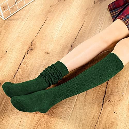 Uttpll omeенски џемски чорапи издуваат долги памучни чорапи девојки спијат слабо колено високо салата цевка за чизми за багажникот
