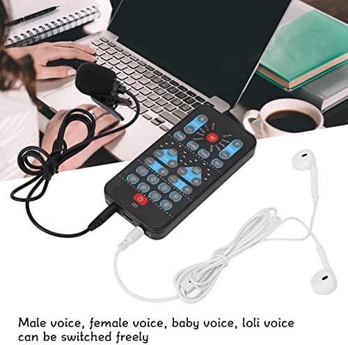 Пренослива Звучна Картичка Во Живо, 8 Звучни Ефекти Надворешен Мини Менувач На Глас, Поддршка За Разубавување На Повеќе Јазици Рачна