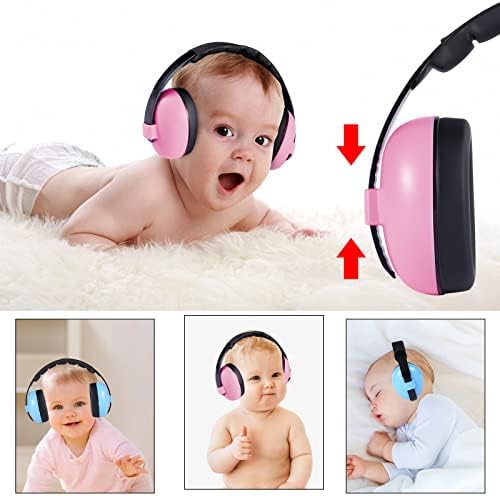 Рнгео 2 Пакети Слушалки За Поништување На Бучава Кај Бебиња, Заштитни Уши За Уши За Бебиња За Заштита На Слухот За Бебиња, Доенчиња,