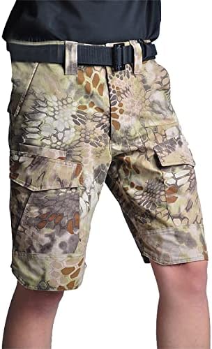Озммјан карго шорцеви за мажи обични мулти-џебни маскирни шорцеви лето опуштено вклопување за дишење работа на отворено панталони панталони