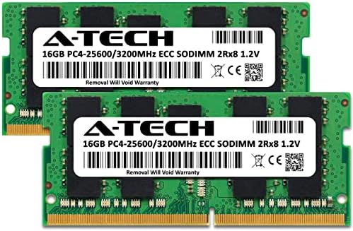 A - Tech 32GB DDR4 2666MHz PC4-21300 CL19 ECC SODIMM 2rx8 1.2 V 260-Pin Ram Меморија За Microserver, Работна Станица и Мрежни Платформи