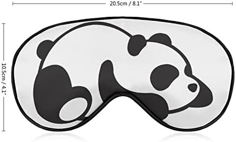 Lynarei маска за спиење Смешна панда мечка за спиење маска за очи слепи со прилагодлива лента Симпатична животинска мека капа за очи за блокирање на светла