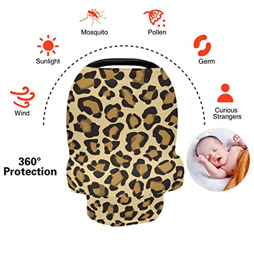 Обвивки за седишта за автомобили Mnsruu за бебиња новороденчиња доење на доењето крошна леопард крзно печатење истегнат дишење