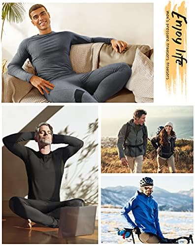 Топлинска долна облека за мажи долги nsон за мажи термички кошули панталони основни слоеви машка термичка долна облека сет