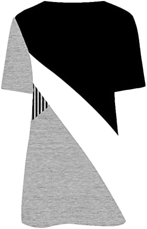 Женски тркалезен врат плус маици со цврста боја, обичен кратки ракави летни основни врвови, блуза од плажа 2023 година
