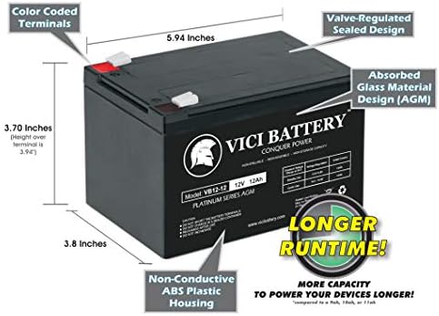 VICI Батерија 12v 12ah Батерија Заменува Брич MX500 Нечистотија Ракета 15128190-6 Пакет Бренд Производ