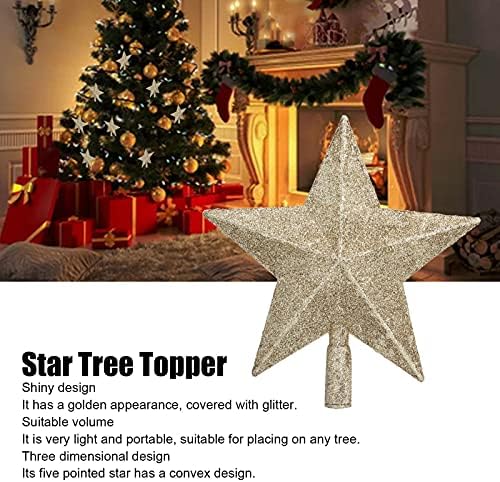 Топер Со Ѕвездени Дрвја, Пренослив Сјаен Божиќен Топер Компактен За Продавница За Дома